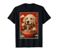 ゴールデン・レトリバー Golden Retriever Dog Ramen Japanese Noodles T-Shirt