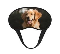 Golden Retriever Dog Sleep Mask for Side Sleeper, Blackout Eye Mask for Women Men, Zero Pressure Sleeping Masks Soft Breathable Eye Cover Comfortable Blindfold Eyeshade for Night Sleep