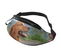 Golden Retriever Dog Waist Bag Bumbags for Men Women, Print Polyester Waist Pack for Travel Walking Sport with Adjustable Strap