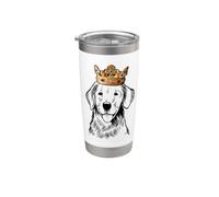 Golden Retriever Dog with Crown Stainless Steel Insulated Tumbler