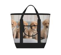 Golden Retriever Dogs Puppies Labrador Dogs,Lunch Bags Large Capacity Insulated Tote Bag For Women Men Work Picnic Travel