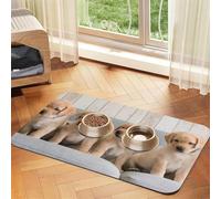 Golden Retriever Dogs Puppies Labrador Dogs,Waterproof Pet Feeding Mat,PU Leather Placemats for Cat Dog Water Bowl,Food Mats,30x45cm