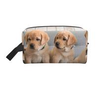Golden Retriever Dogs Puppies Labrador DogsLarge Capacity Cosmetic Organizer，Travel Makeup Bag for Women