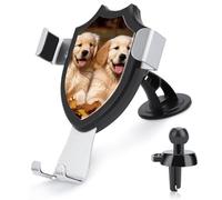 Golden Retriever Dogs Puppies Pets Car Phone Holder [Upgraded Strongest Suction & Clip] Cell Phone Mount for Dashboard Windshield Vent Wall, Universal Hands Free Automobile Cradle for Women Men