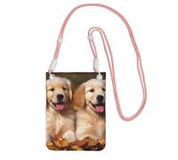Golden Retriever dogs puppies pets Crossbody Phone Bag for Women Men Waterproof Mini Cellphone Purse Wallet, Pink, One Size