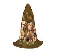 Golden Retriever dogs puppies pets Hooded cloak, fit for elf/wizard role-playing, costume parties, and cold weather gatherings
