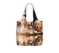 Golden Retriever Dogs Puppies Pets Print Storage Bag With A Drawstring Backpack With Ripstop Polyester Fabric