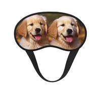 Golden Retriever Dogs Puppies Pets Sleep Mask for Side Sleeper, Blackout Eye Mask for Women Men, Zero Pressure Sleeping Masks Soft Breathable Eye Cover Comfortable Blindfold Eyeshade for Night Sleep