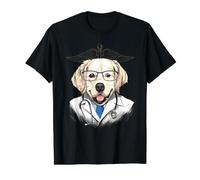 Golden Retriever Dogtor Vet Veterinarian Dog Doctor Value Graphic T-Shirt, Men, Black, L