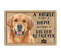 Golden Retriever Door Mat A House Is Not A Home Without Golden Retriever For Dog Lover Welcome Non-Slip Mats Funny Doormat Bathroom Kitchen Front Porch Rugs Entrance 16 * 24in/40 * 60cm