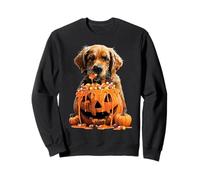 Golden Retriever Dripping Pumpkin Candy Corn Halloween Dog Sweatshirt