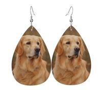 Golden retriever Earrings for Women Teardrop Dangle Earrings Boho Lightweight Unique Leather Earrings Fashion Pendant for Birthday Gift Fashion Jewelry