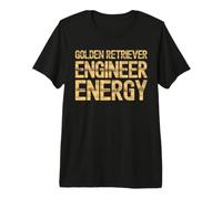 Golden Retriever Engineer Energy Funny Premium T-Shirt