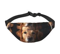 Golden retriever Fanny Pack for Men Women Belt Bag Fashion Waist Bag Everywhere Crossbody Bag Wallet Hip Bum Bag with Adjustable Strap Waterproof Chest Bag for Travel Hiking Sports, Black, One Size