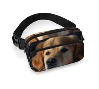 Golden Retriever Fanny Packs with Zipper, Personalized Waist Bags with Multiple Pockets, Adjustable Sling Bag for Travel, Waterproof Belt Bag, Crossbody Bags