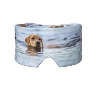 Golden Retriever Floating Dogs Pets Labrador, Full Eye Covers Light Blocking Eye Mask Sleep Eye and Ear Muffs