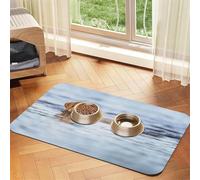 Golden Retriever Floating Dogs Pets Labrador,Waterproof Pet Feeding Mat,PU Leather Placemats for Cat Dog Water Bowl,Food Mats,40x60cm