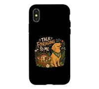 Golden Retriever Foraging Mushroom Dog Case for iPhone X/XS