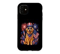 Golden Retriever Fourth of July Celebration Case for iPhone 11