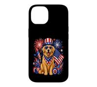 Golden Retriever Fourth of July Celebration Case for iPhone 14