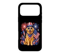 Golden Retriever Fourth of July Celebration Case for iPhone 17 Pro Max
