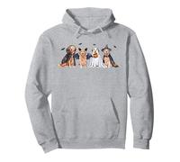 Golden Retriever Ghost Dog Halloween Golden Retriever Witch Pullover Hoodie