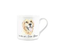 Golden Retriever Gift Mug - White Dog Bone China Coffee/Tea Present by Rhiannon Chauncey