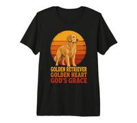Golden Retriever Gods Grace Christian Dog Premium T-Shirt
