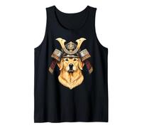 Golden Retriever Graphic - Golden Retriever Samurai Warrior Tank Top