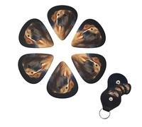 golden retriever Guitar Picks 6 Pack 3 Different Thickness Celluloid Guitar Plectrums with Guitar Pick Holder Personalized Guitar Pick for Acoustic Guitar, Electric Guitar, Bass, Ukulele