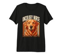 Golden Retriever Heart Strongest Care Oncology Nurse Premium T-Shirt