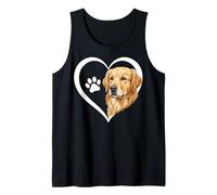 Golden Retriever Heart Tank Top