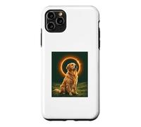 Golden Retriever Howling at the Moon Total Solar Eclipse Case for iPhone 11 Pro Max