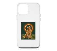 Golden Retriever Howling at the Moon Total Solar Eclipse Case for iPhone 12 mini