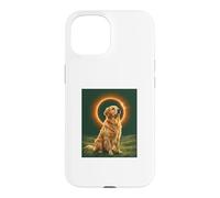 Golden Retriever Howling at the Moon Total Solar Eclipse Case for iPhone 15