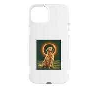 Golden Retriever Howling at the Moon Total Solar Eclipse Case for iPhone 15 Plus