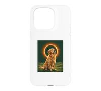 Golden Retriever Howling at the Moon Total Solar Eclipse Case for iPhone 15 Pro