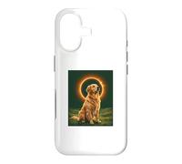 Golden Retriever Howling at the Moon Total Solar Eclipse Case for iPhone 17