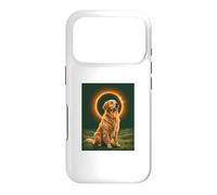 Golden Retriever Howling at the Moon Total Solar Eclipse Case for iPhone 17 Pro