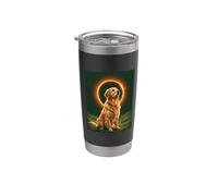 Golden Retriever Howling at the Moon Total Solar Eclipse Stainless Steel Insulated Tumbler