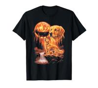 Golden Retriever Howling BBQ Grillmaster Dad Humor Funny T-Shirt