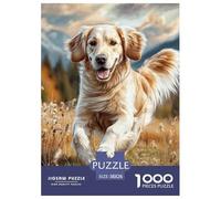 Golden Retriever Jigsaw 1000 Large Dog 100% Recycled Cardboard Decoration for Adults & Kids | 38x26cm/1000pcs