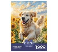 Golden Retriever Jigsaw 1000 Large Dog 100% Recycled Cardboard Decoration for Adults & Kids | 38x26cm/1000pcs