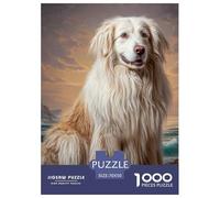 Golden Retriever Jigsaw 1000 Large Dog 100% Recycled Cardboard Decoration for Adults & Kids | 70x50cm/1000pcs