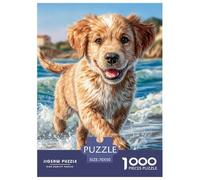 Golden Retriever Jigsaw 1000 Piece Large Dog 100% Recycled Cardboard Educational Game for Adults & Kids | 70x50cm/1000pcs