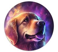 Golden Retriever Jigsaw Puzzle 1000 Pieces 1000 Pieces Round Puzzle Gifts for Home Decor, Brain Training 67.5x67.5cm