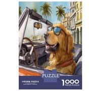 Golden Retriever Jigsaw Puzzles for Adults Gifts 1000 Piece Educational Games Home Decors Cute Pet Dog Jigsaw Puzzle for Adults And Kids Age 12 And Up 38x26cm/1000pcs