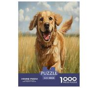 Golden Retriever Jigsaw Puzzles Puzzle for Adults Kids. 1000 Piece Whimsical Challenge Toy Educational Games Home Decoration for Educational Games Gifts 38x26cm/1000pcs