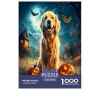 Golden Retriever Jigsaw Puzzles Puzzle for Adults Kids. 1000 Pieces Whimsical Challenge Toy Educational Games Home Decoration for Educational Games Gifts 70x50cm/1000pcs