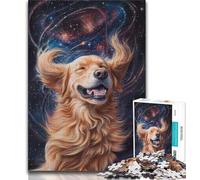 Golden Retriever Jigsaws Puzzles 1000 Pieces for Teenagers Gifts,Challenging Difficult Deal As Gifts for The Whole Family (38x26cm)